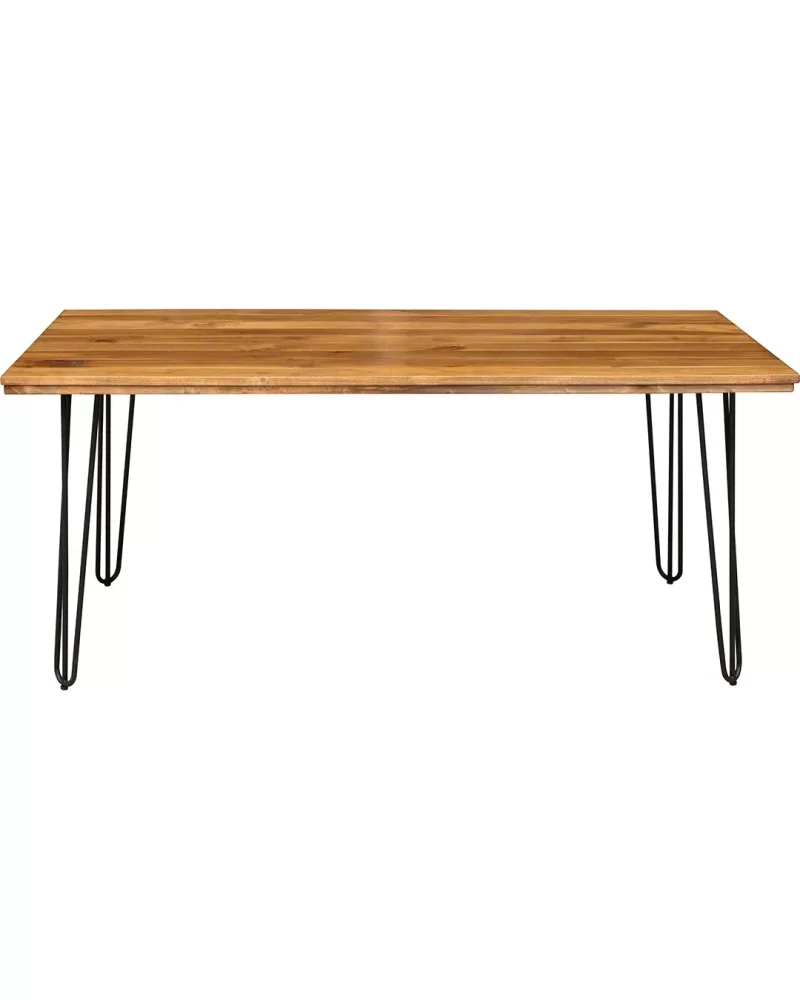 Hairpin Legs Table Handmade - 1.8m 8-Seater Stained Rustic Wood - Image 2