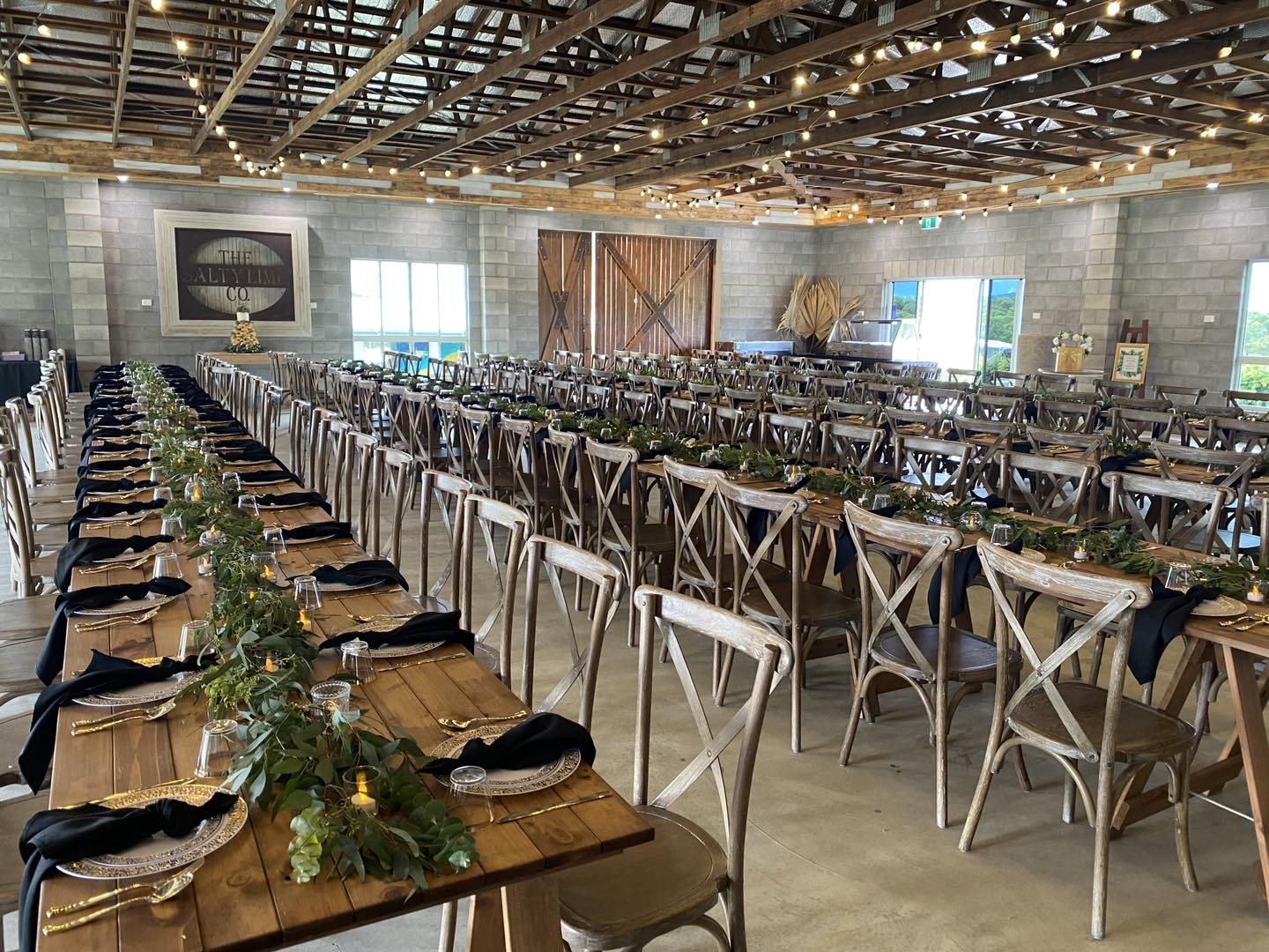 1.8m Trestle Dining Table: 6-Seater Stained - Image 4